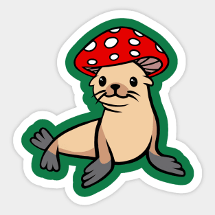 Sea Lion Mushie Sticker